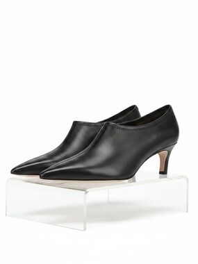FAVORITE DAUGHTER Stoj Pointed Toe Kitten Heel Ankle Booties, Black, 6 (US)